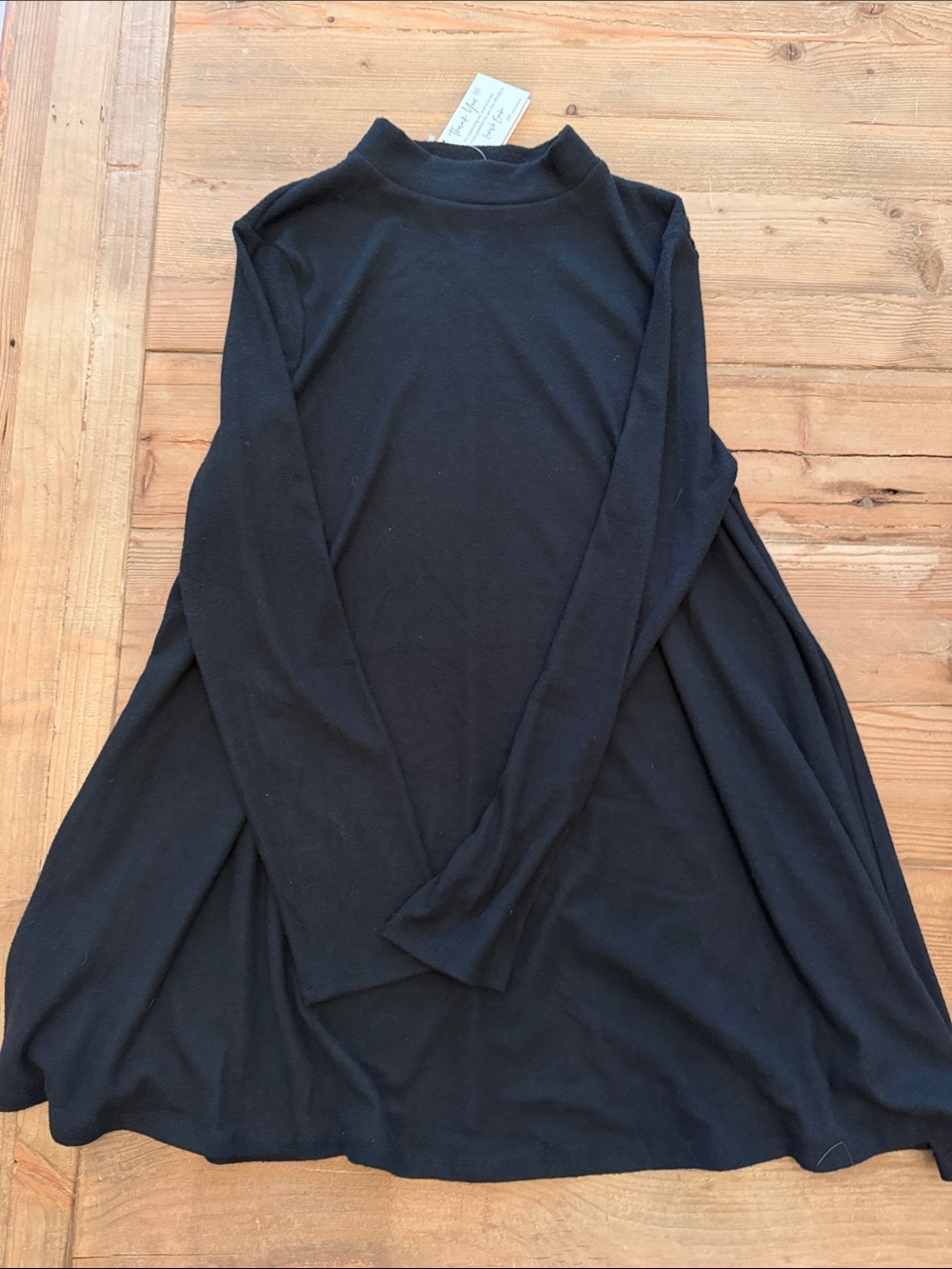 Lavish Black Long-Sleeve Mini Dress